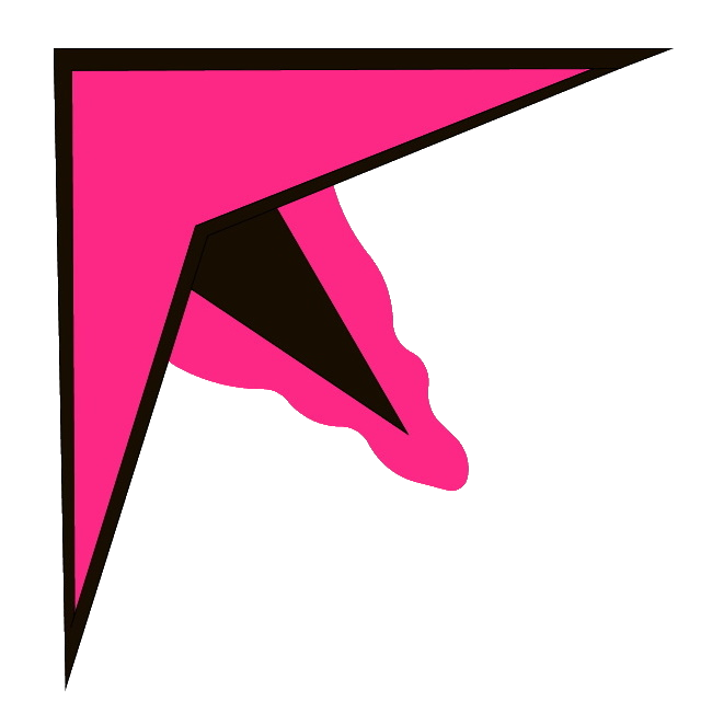 FLARROW Logo - Pink and black arrow with flame
